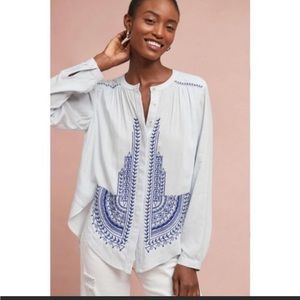 Anthro (Akemi + Kim) Iris embroidered blouse